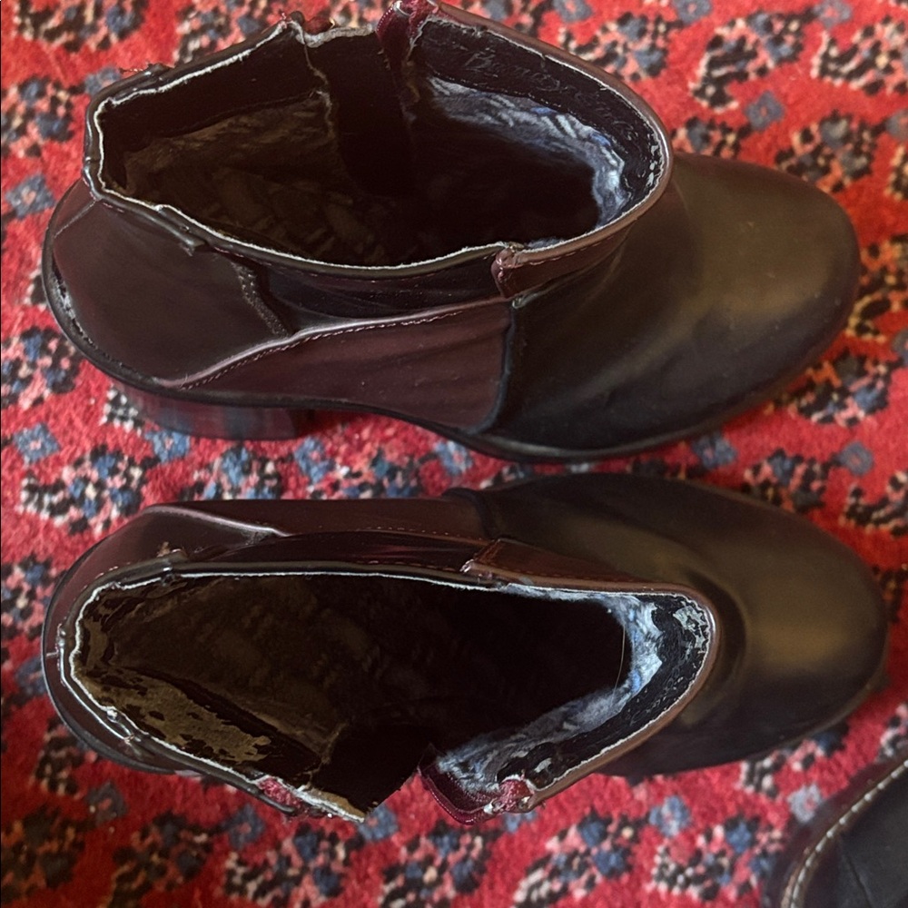 Patchwork Leather Platform Booties - image 3